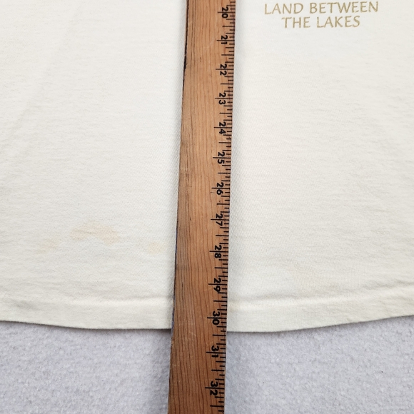 VTG Single Stitch Anvil USA Size 2X Light Yellow Sewing Graphic Shirt - Picture 9 of 11